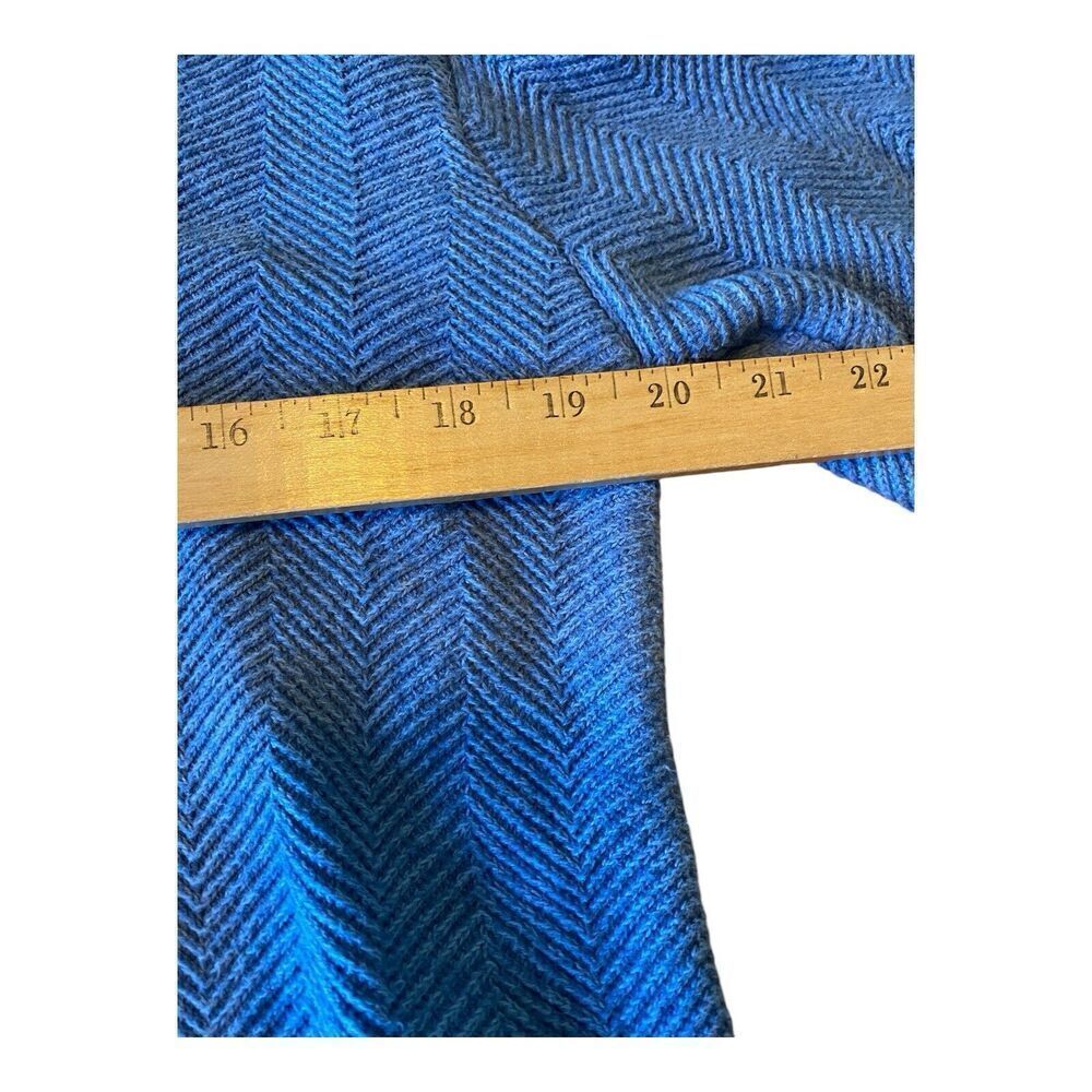 Vintage Chaps Ralph Lauren Men's Knit Sweater M Denim Blue 100% Cotton - Picture 7 of 9